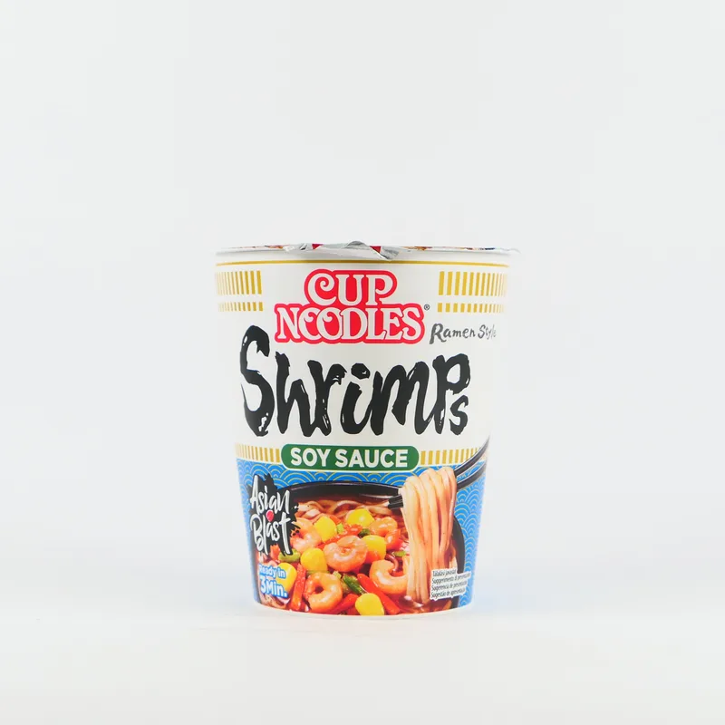 RAMEN NISSIN CUP NOODLES GAMBERETTI SOIA 63G