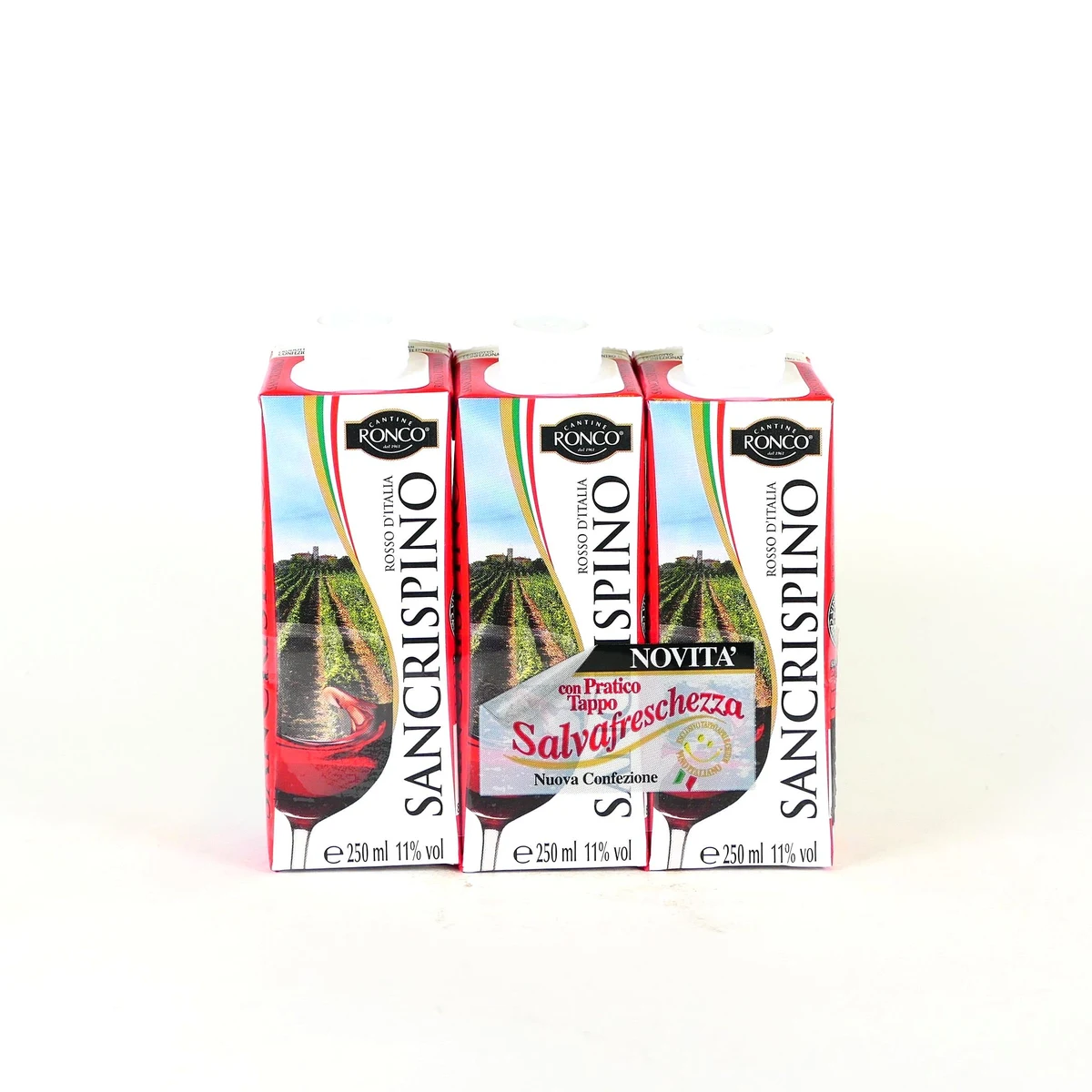 Vino Rosso Cantine Ronco San. Rosso d'I. 3x250ml